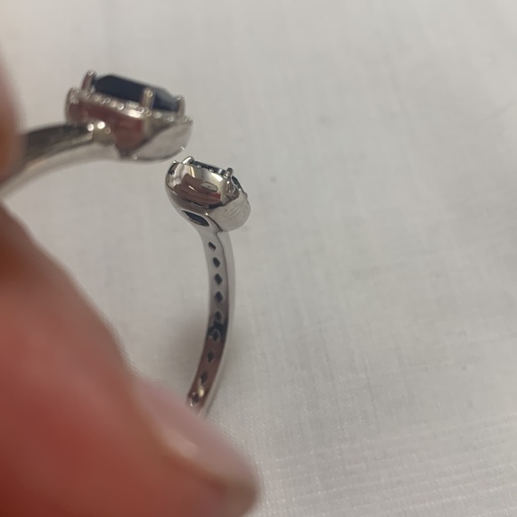 NWT JTV 3.98CTW LAB CREATED BLUE & LAC CREATED WHITE SAPPHIRE CUFF BRACELET - Picture 4 of 5